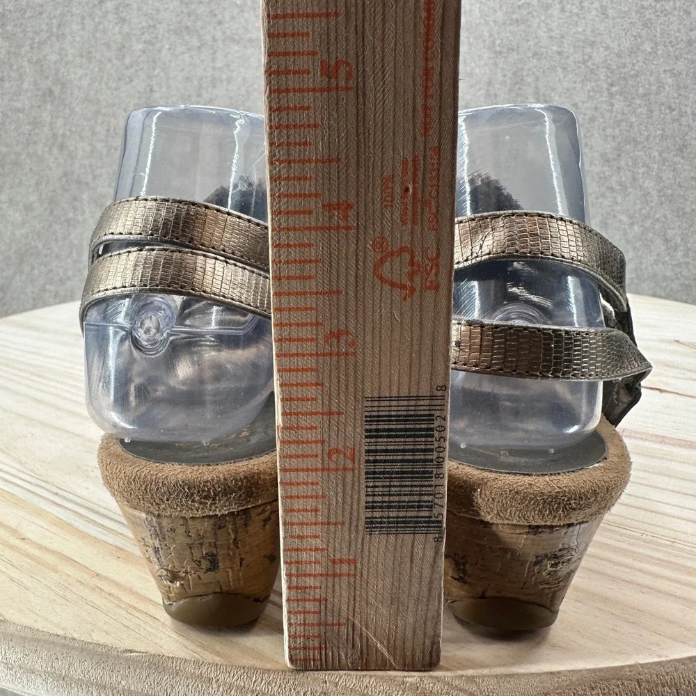 A2 by Aerosoles Yetaway Wedge Sandals Womens 8.5M Bronze Metallic Gladiator Zip